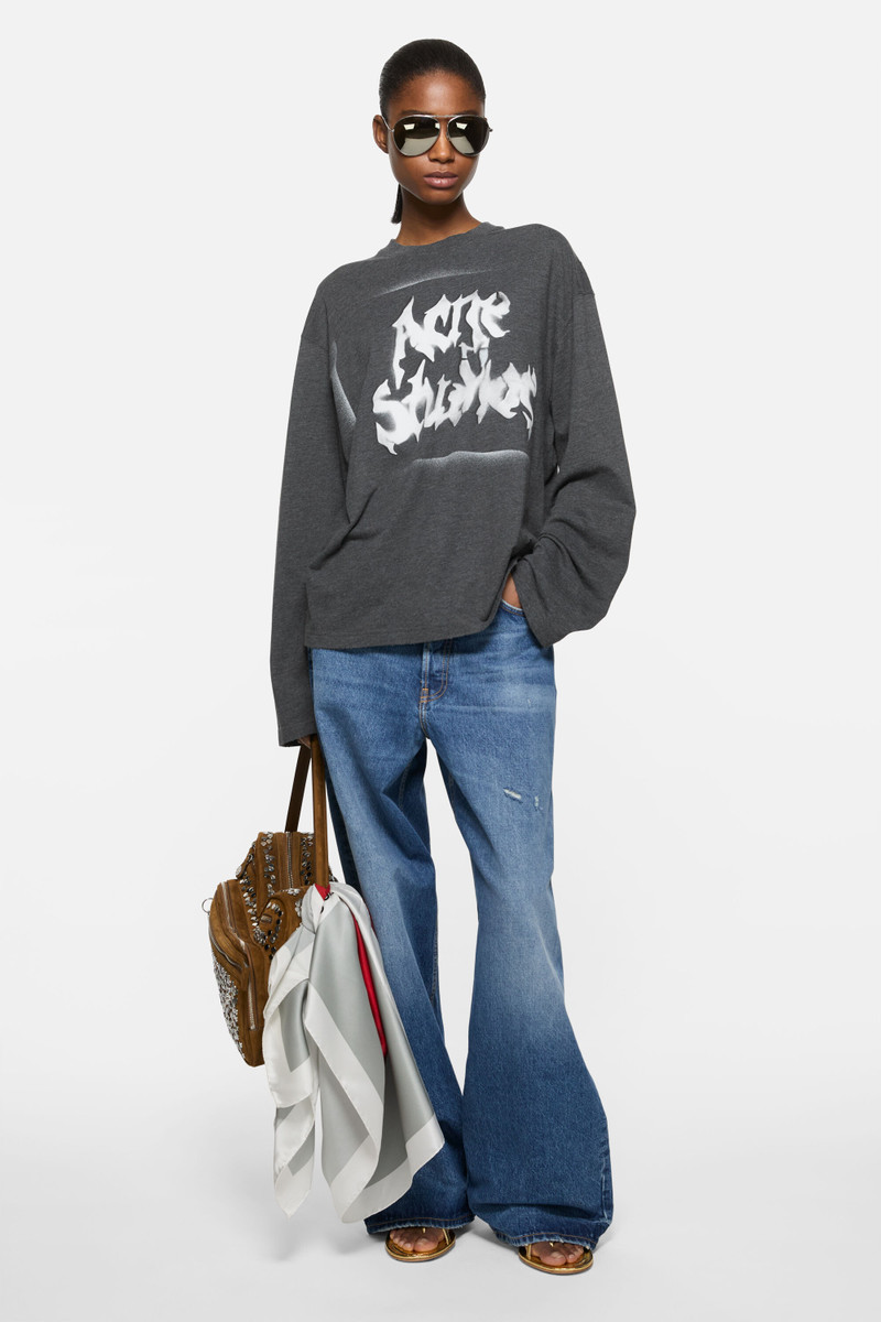 Acne Studios Gothic logo t-shirt - Faded black outlook