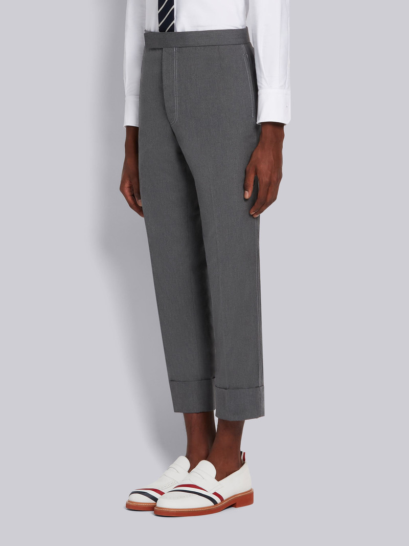 Thom Browne Medium Grey Cotton Typewriter Cloth Double Needle Stitch Classic Trouser outlook