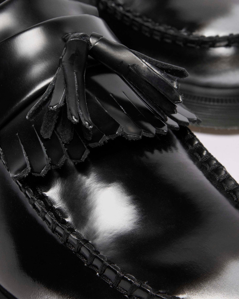 Adrian Arcadia Rub Off Leather Tassel Loafers 7