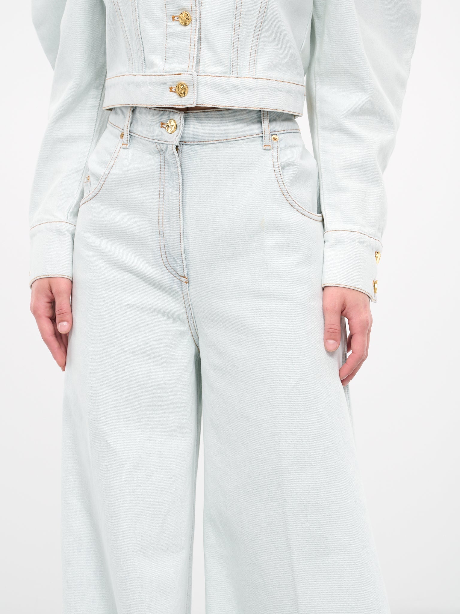Flare Denim Pants - 4