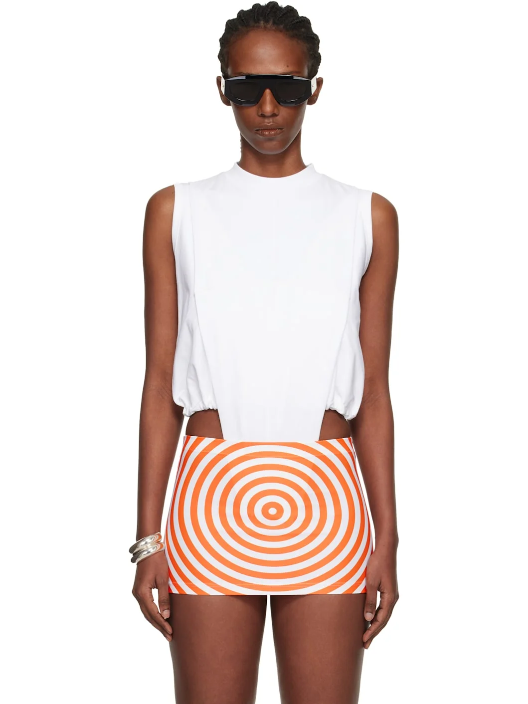 White 'The Twisted' Bodysuit - 1