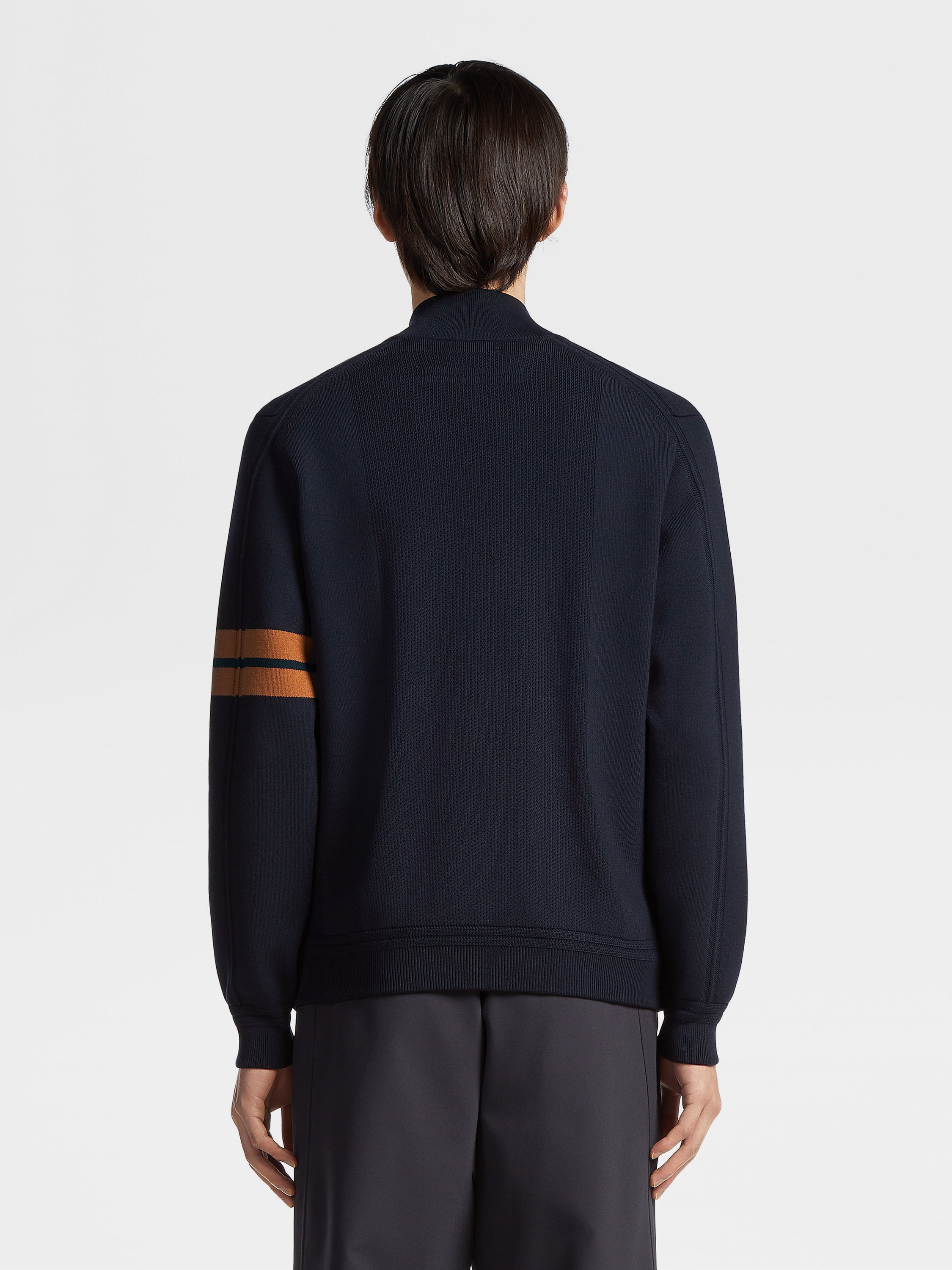 NAVY BLUE HIGH PERFORMANCE™ WOOL CARDIGAN - 3