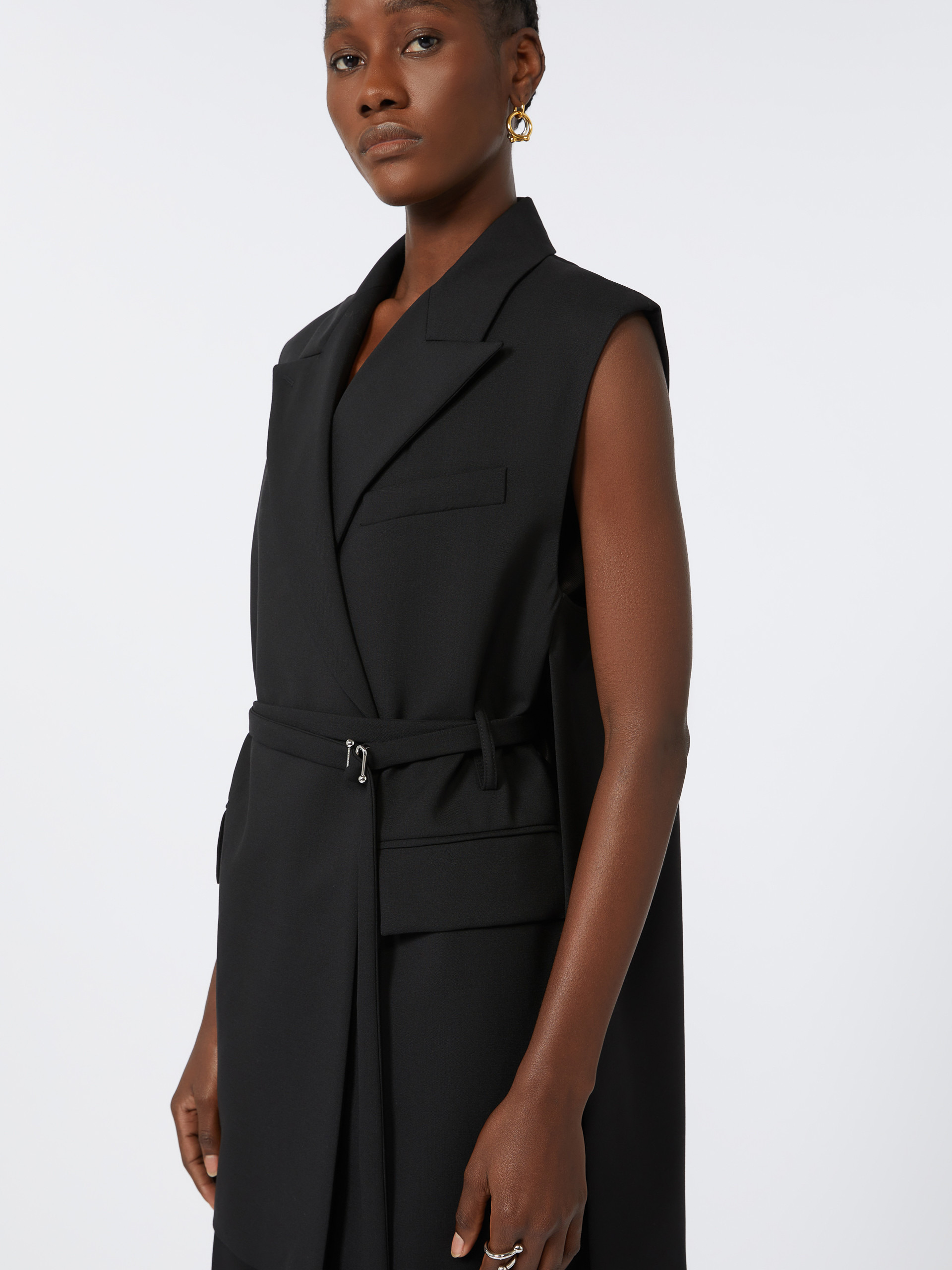CIURMA Long sleeveless wool blazer - 5
