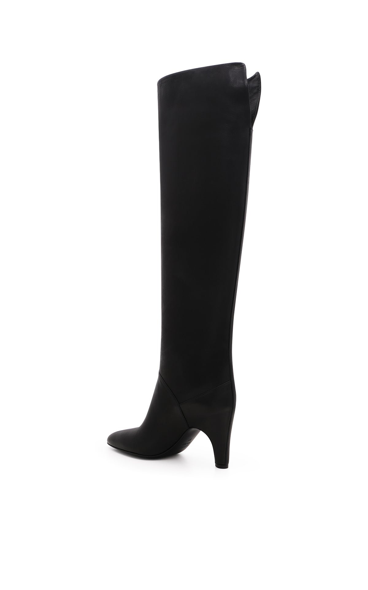Hana Over-the-Knee Boot in Black Leather - 3