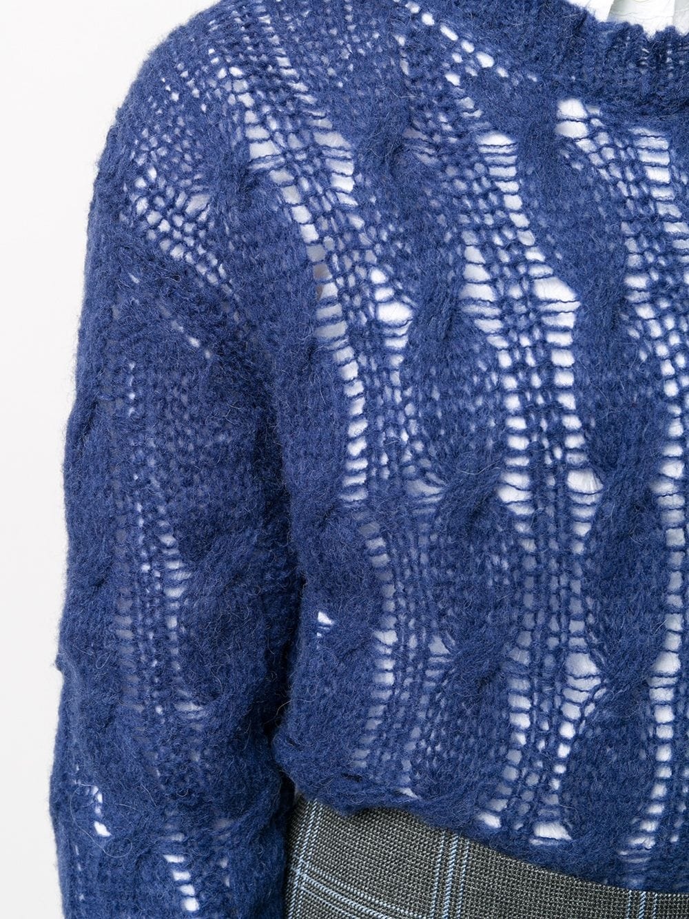 cable-knit oversized jumper - 5