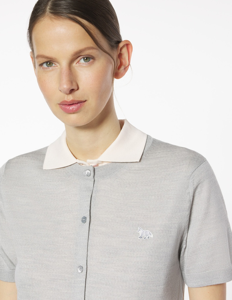 BABY FOX FINE MERINO SHORT SLEEVE CARDIGAN 4