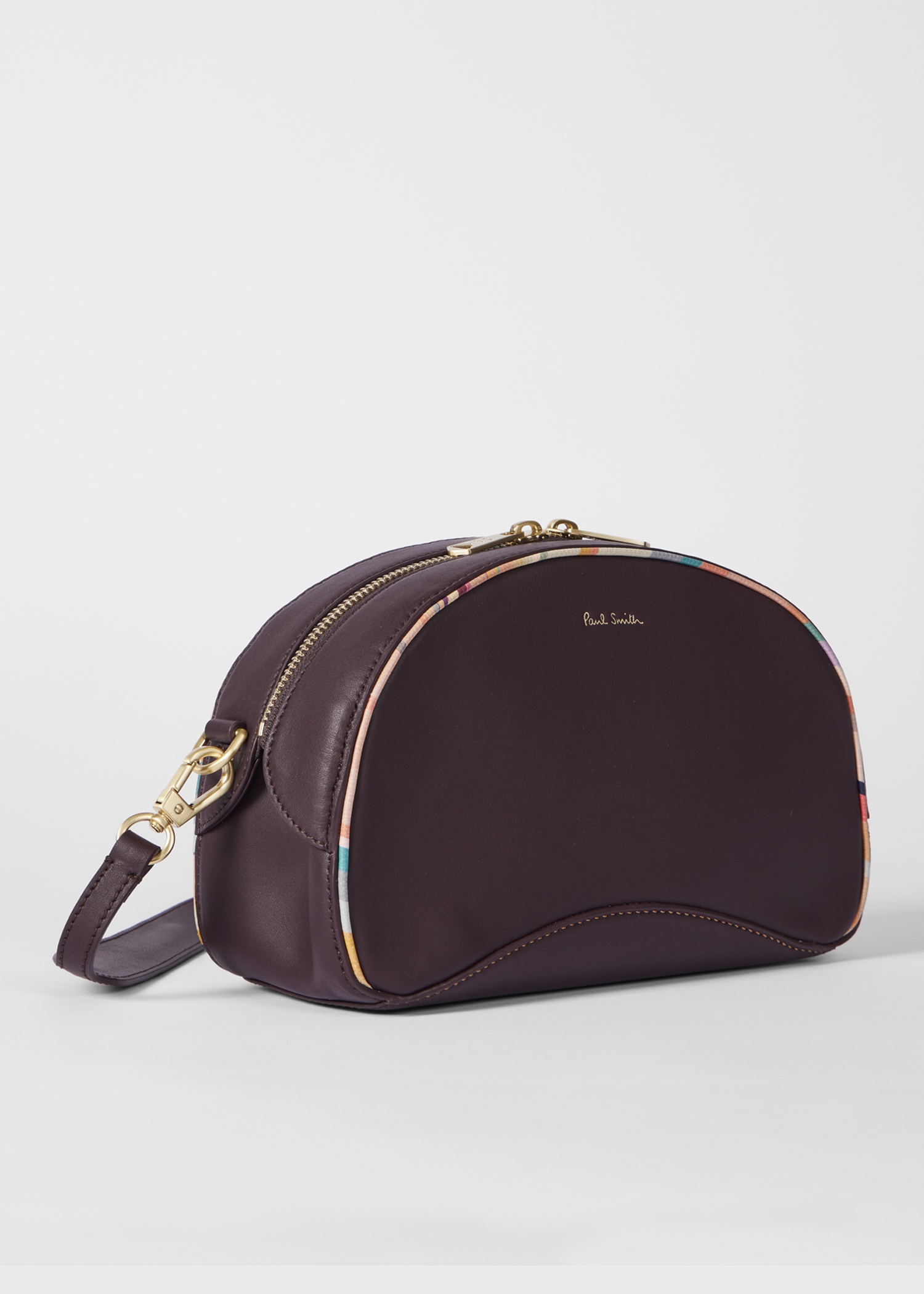 Women's Burgundy Inverted 'Dusky Swirl' Rounded Camera Bag - 3