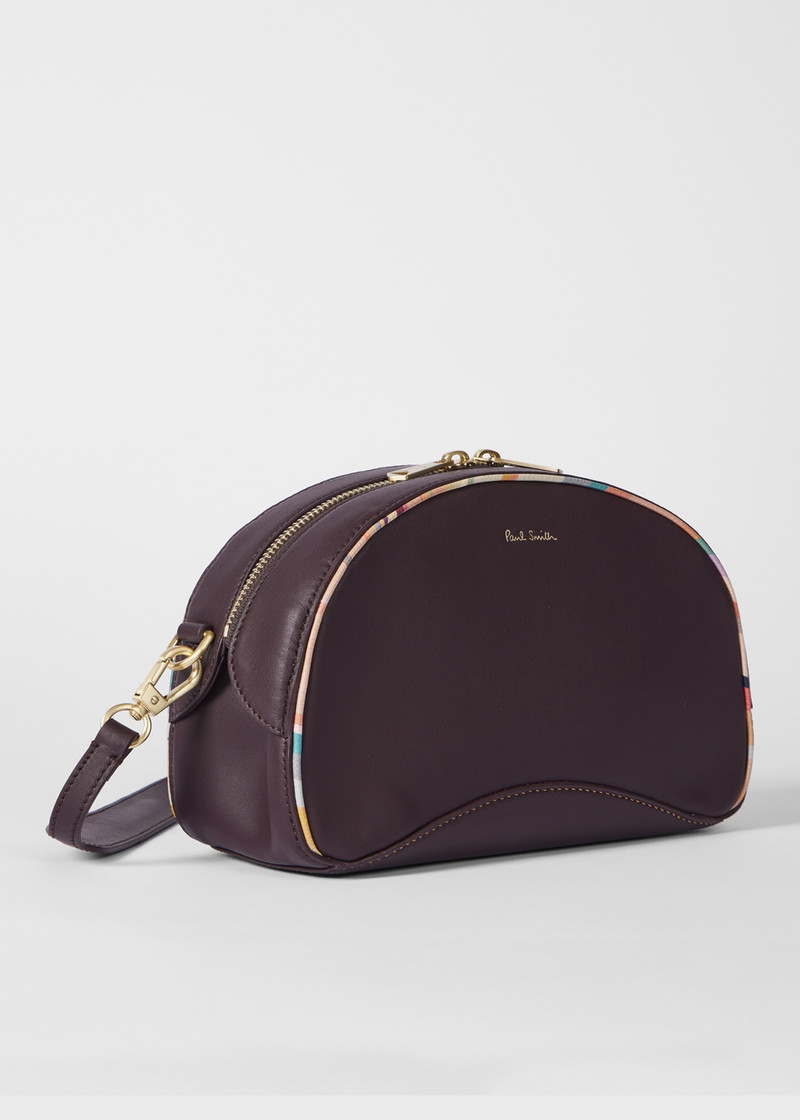 Women's Burgundy Inverted 'Dusky Swirl' Rounded Camera Bag 3