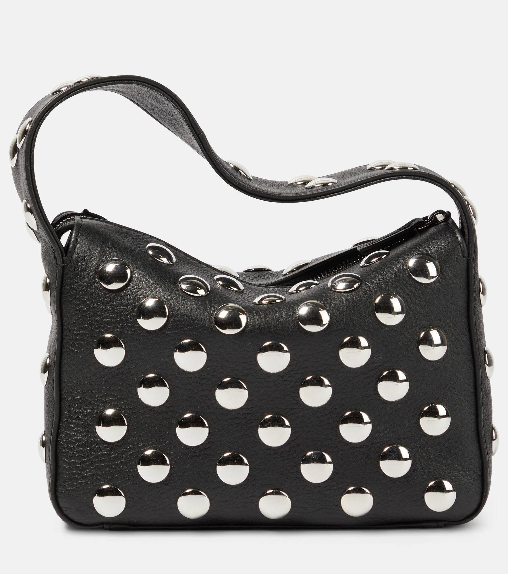 Elena Small studded leather shoulder bag - 1