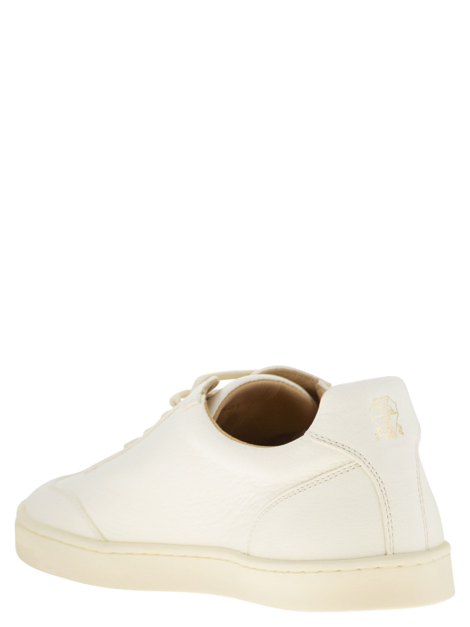 Brunello Cucinelli Men Deerskin Trainers With Latex Sole - 3