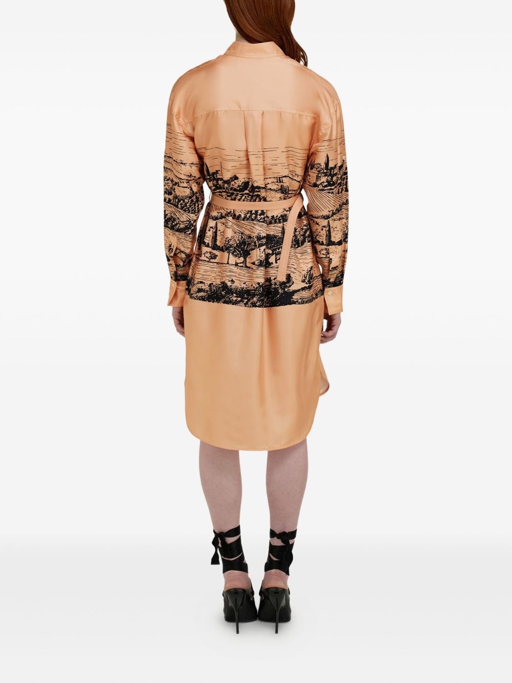 printed shirt dress - 2