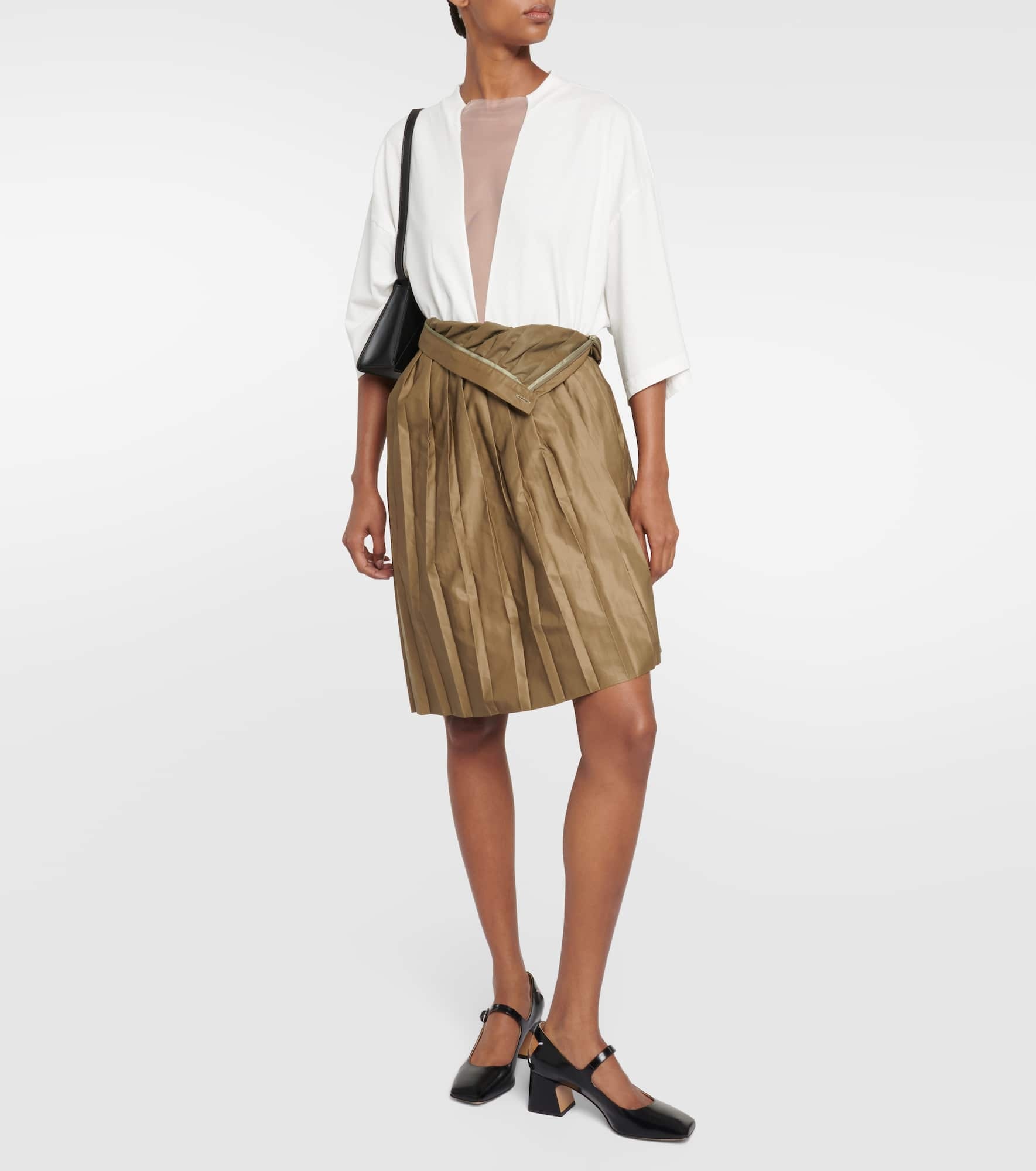 Pleated asymmetric midi skirt - 2