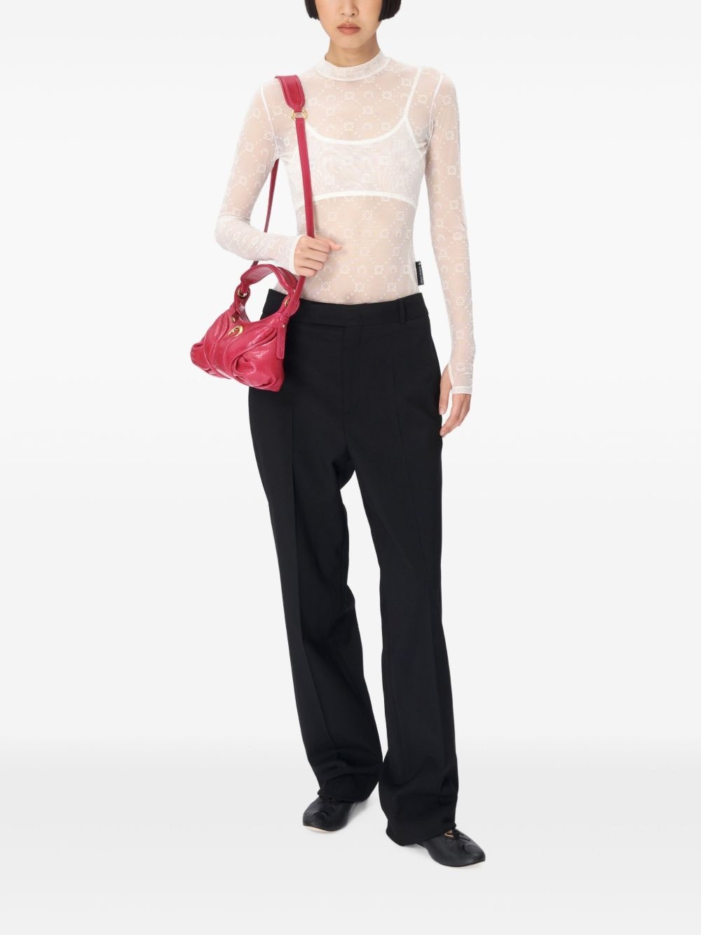 semi-sheer top - 2