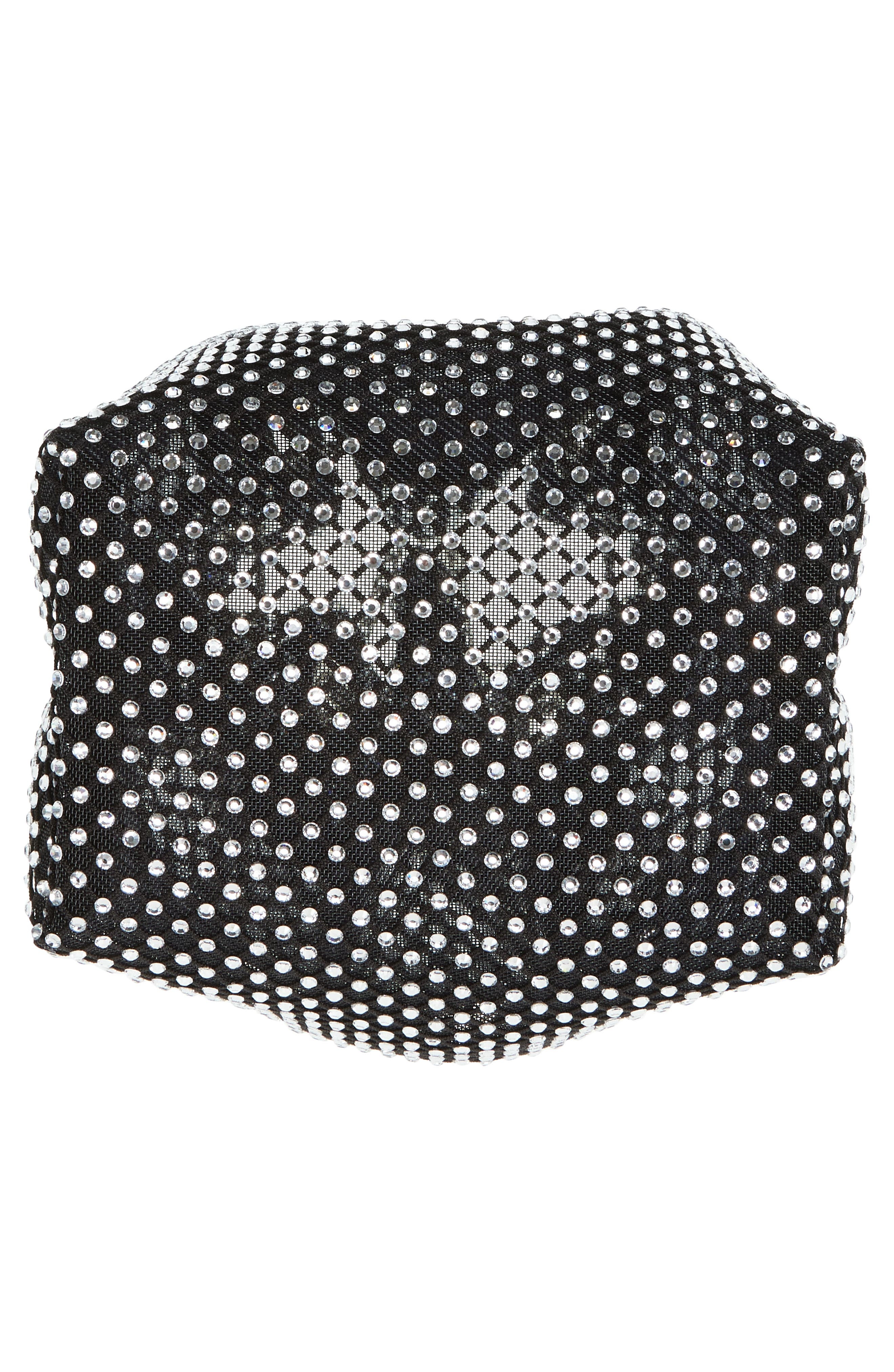 Jimmy Choo Bon Bon Crystal Mesh Pouch in Black/Crystal at Nordstrom - 7