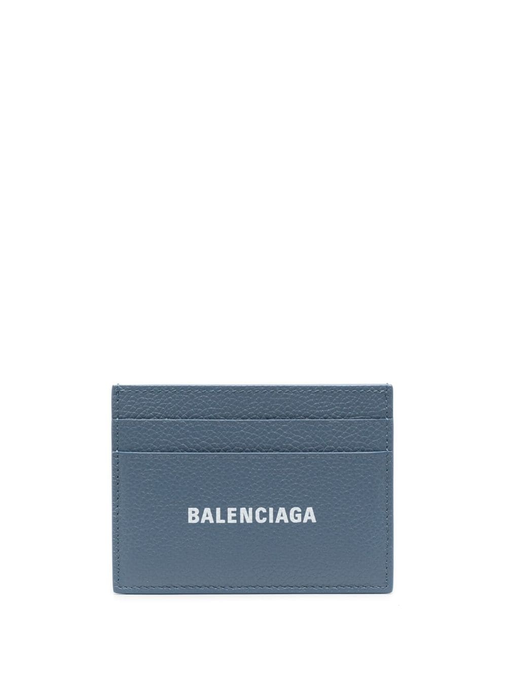 logo-print leather cardholder - 1