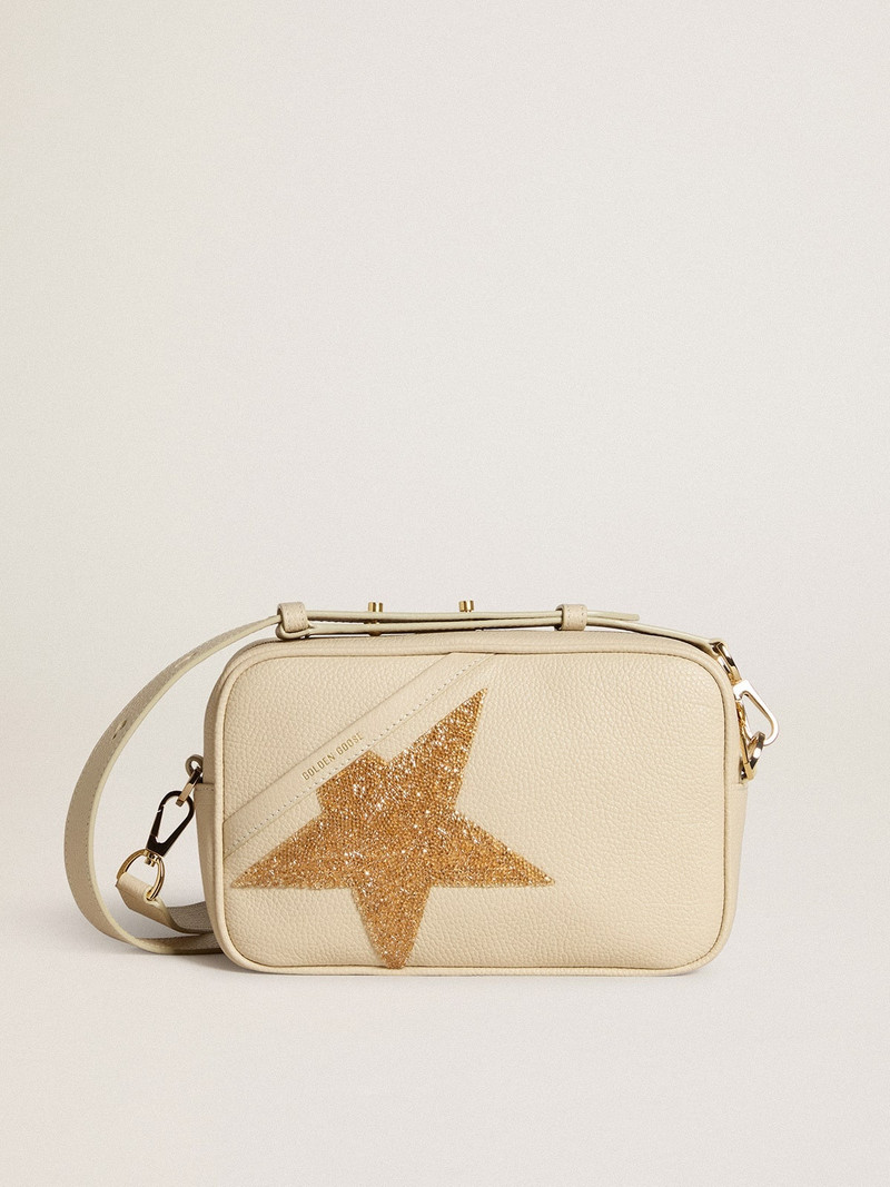 Star Bag in butter-colored hammered leather with Swarovski crystal star 1