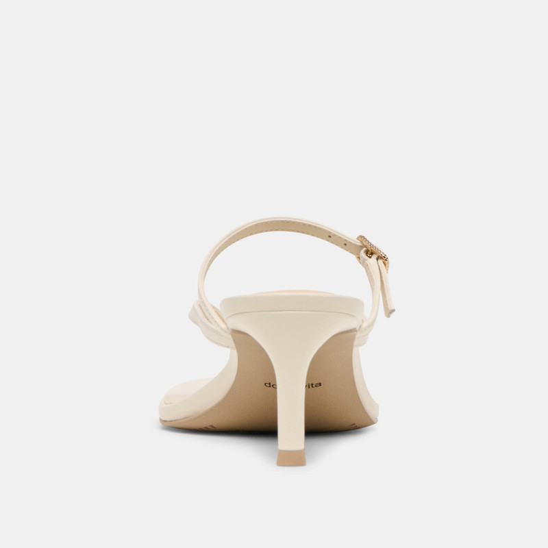 BIAGA HEELS OFF WHITE LEATHER 7