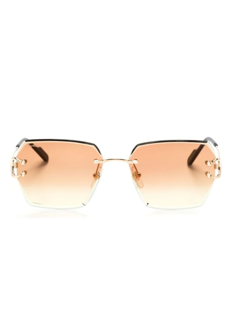 C DÃ©cor rimless rectangular-frame sunglasses 1