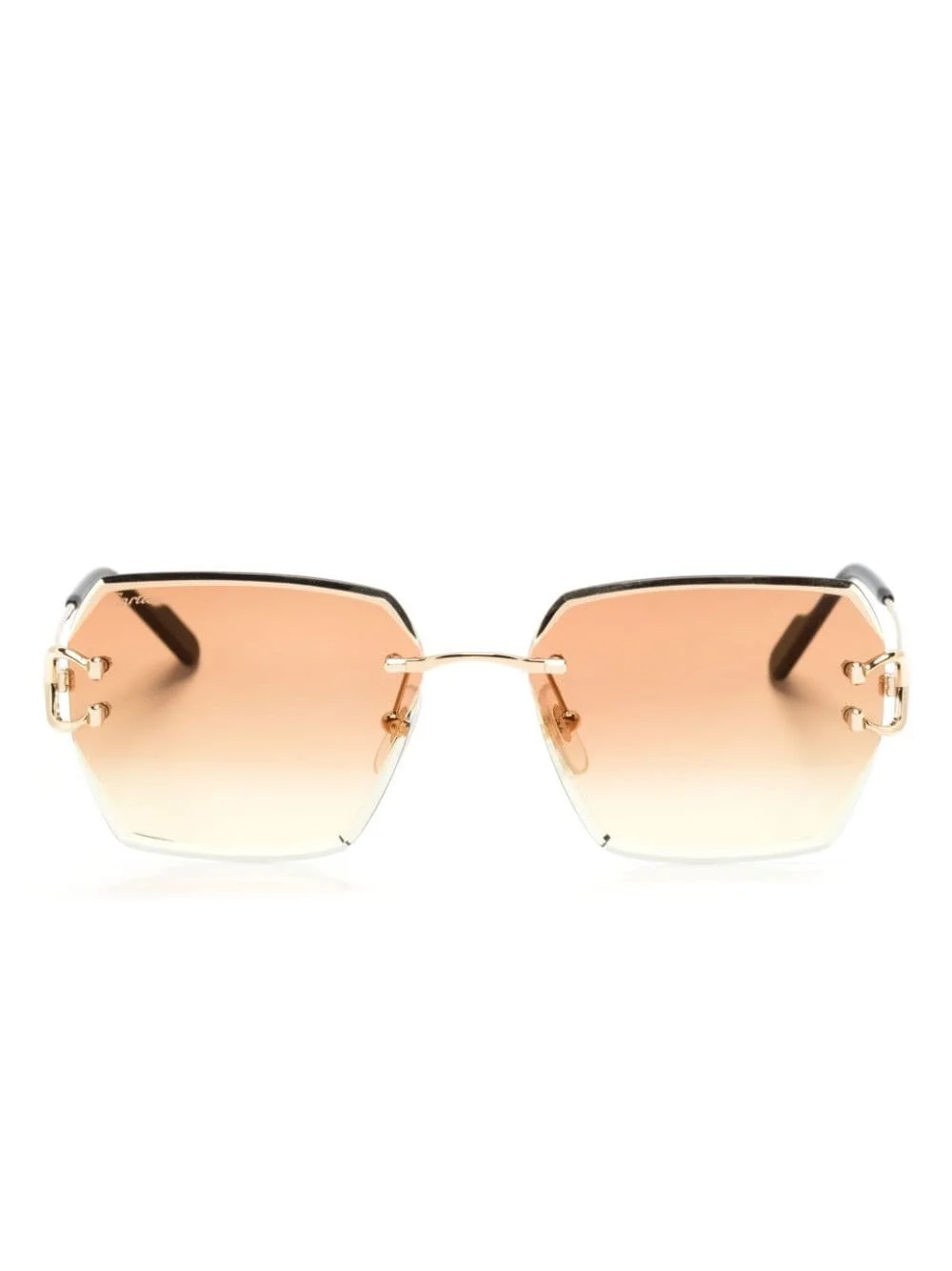 C Décor rimless rectangular-frame sunglasses - 1