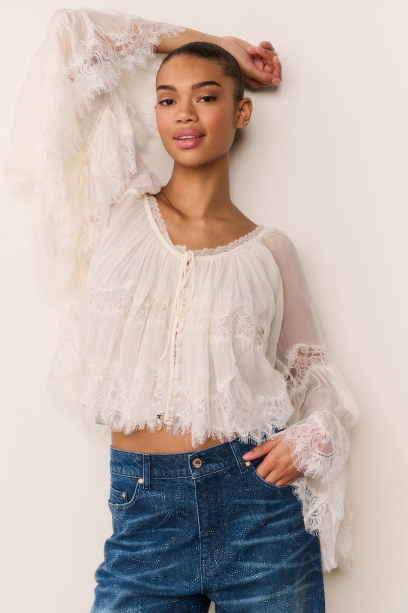 Darline Chiffon Lace Blouse 4