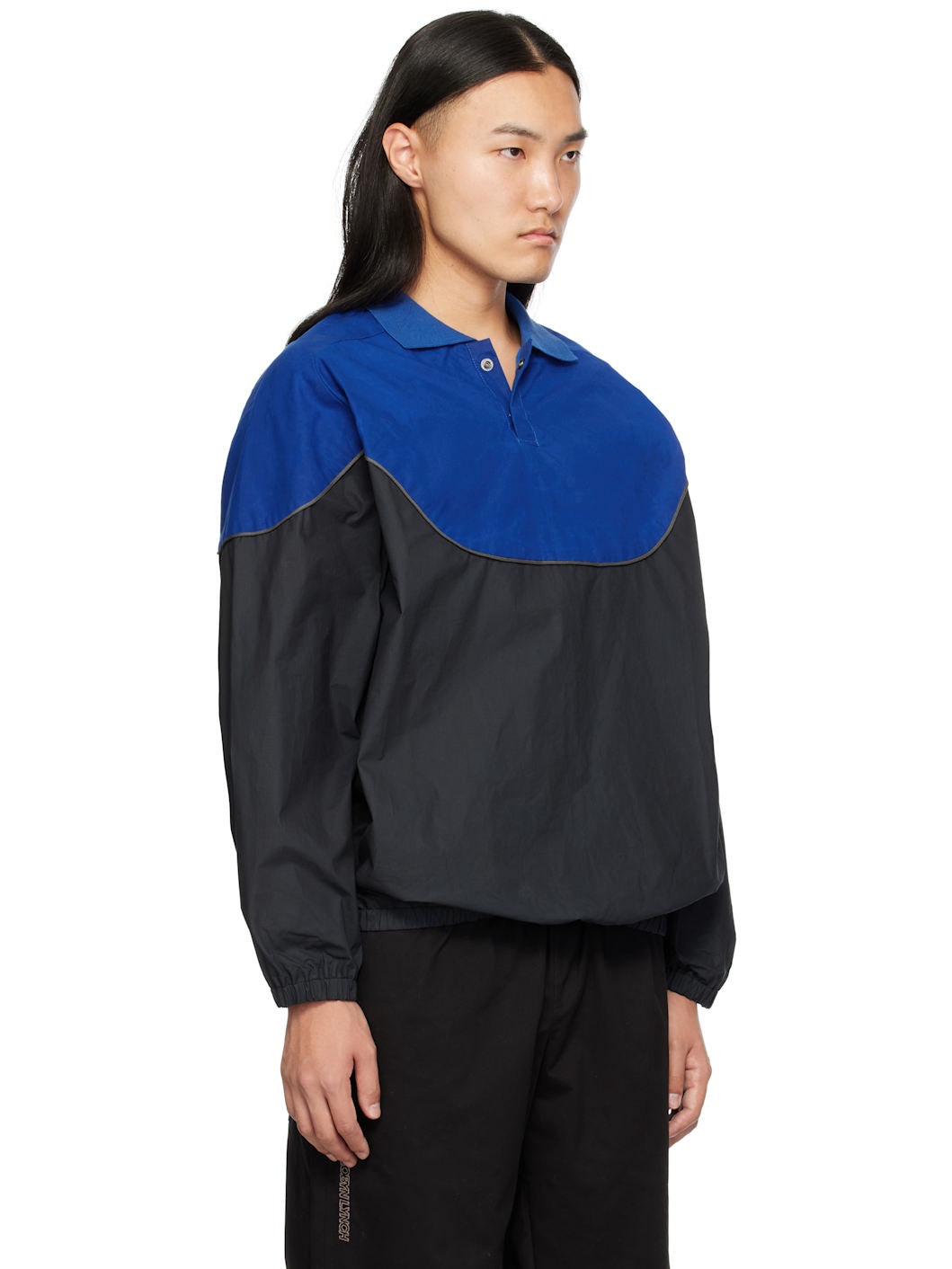 Blue & Black Pullover Polo - 2
