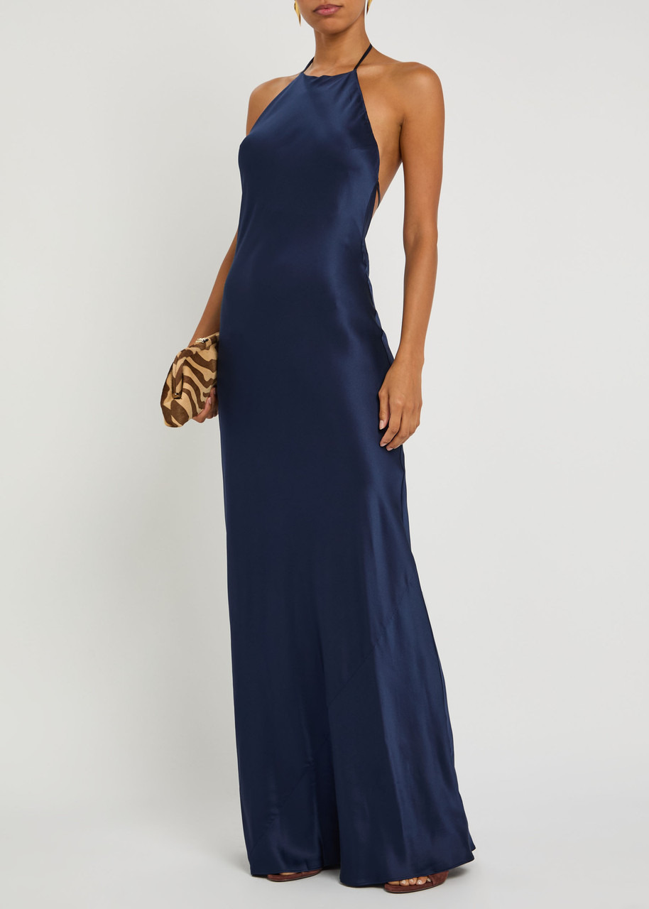 Reformation Jeany Halterneck Silk Gown - 4