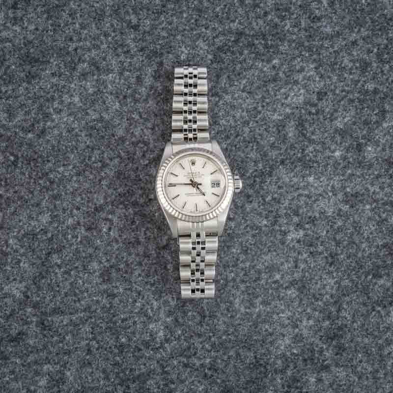 Ladies Rolex Datejust 79174 Silver Tapestry Dial - 6
