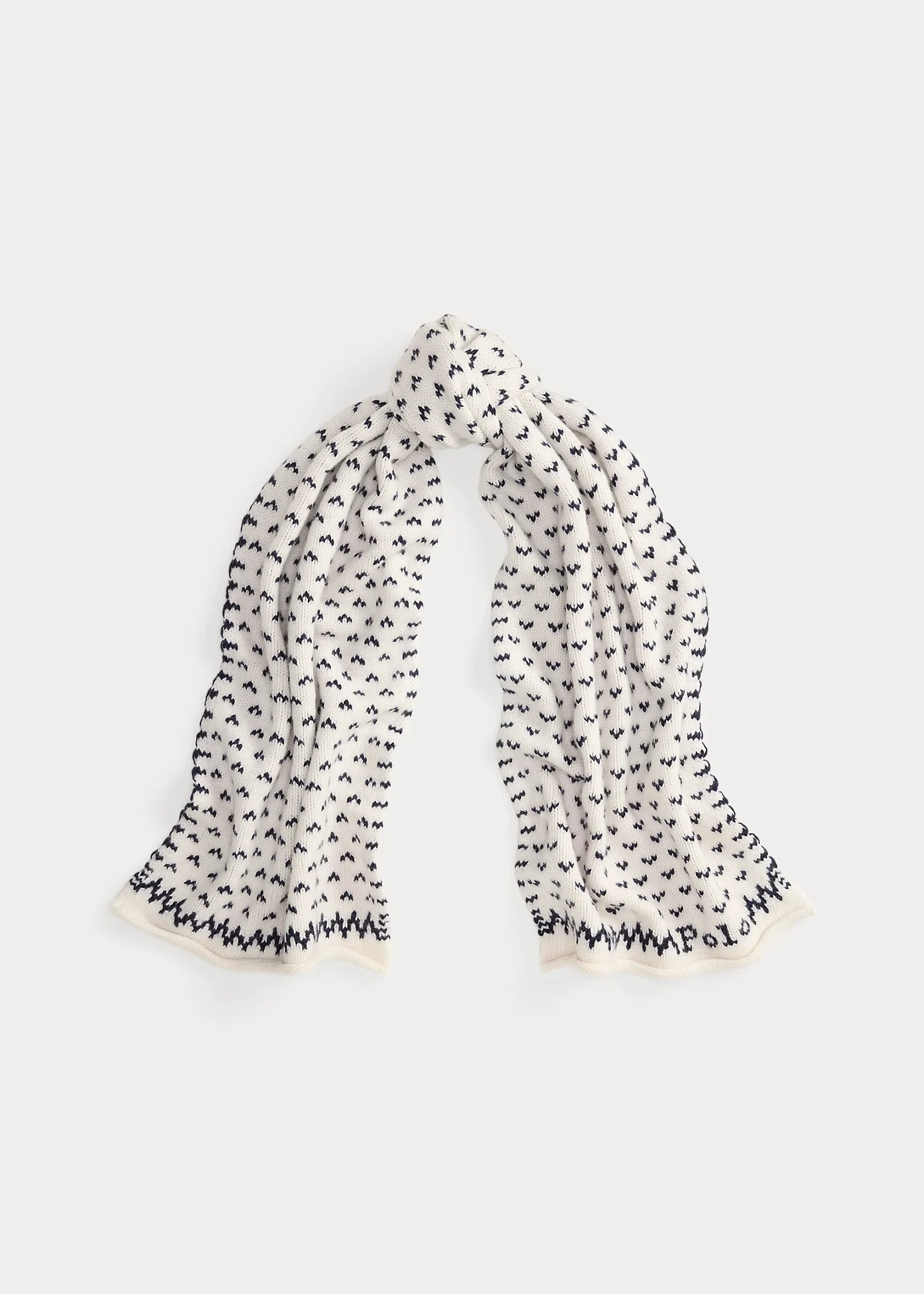 Wool-Blend Bird-Pattern Scarf - 1