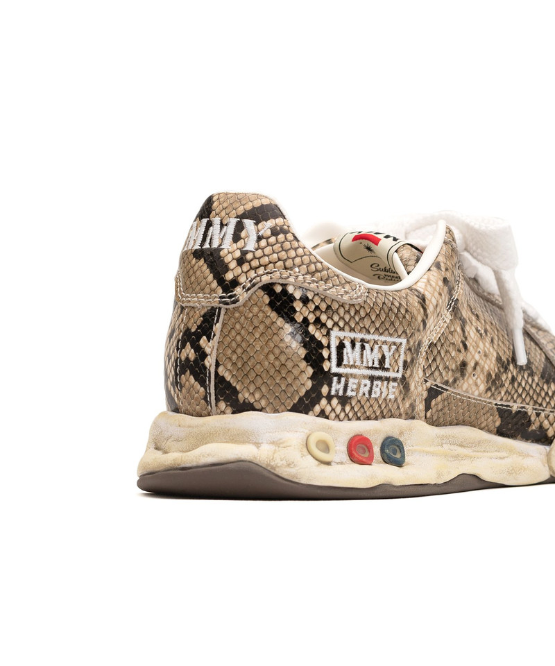 "HERBIE" OG Sole Python Printed Leather Low-top Sneaker 18