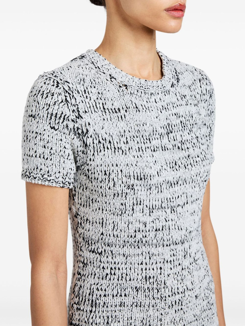short-sleeve speckled knit midi dress 5