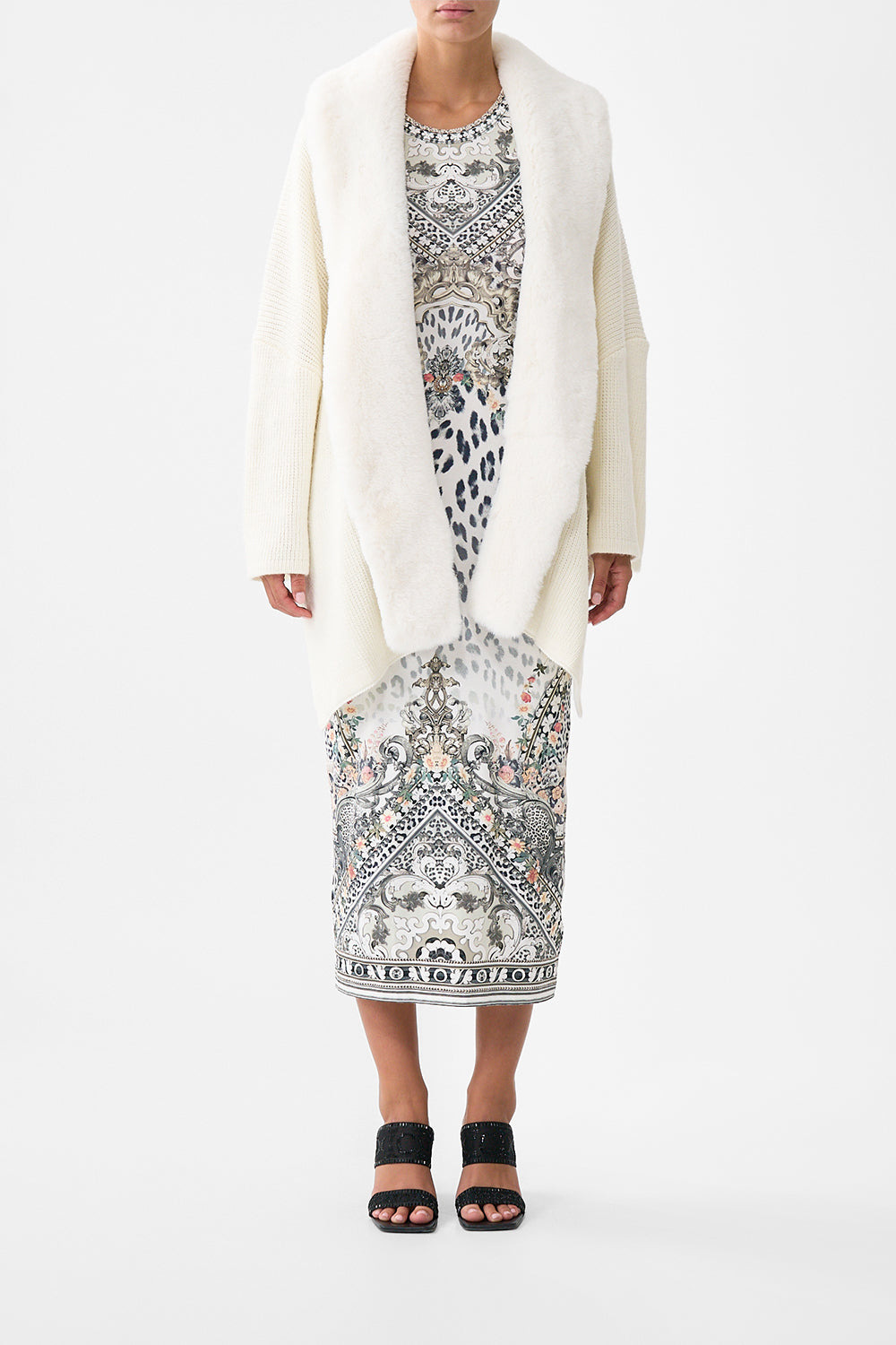 KNIT RELAXED LAYER WITH FAUX FUR - 2