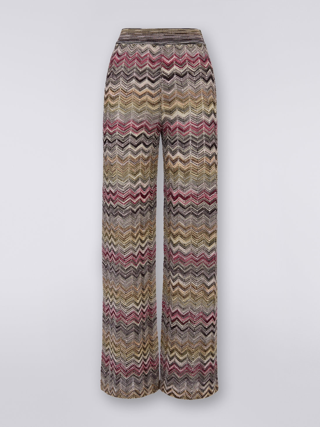 Multicoloured chevron straight trousers - 1