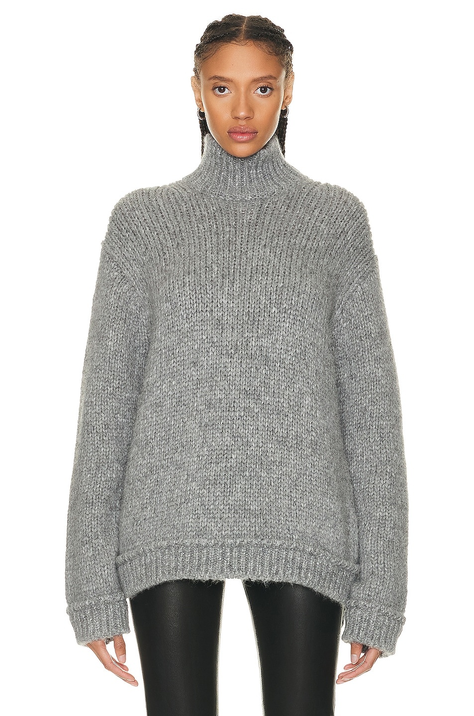 Relaxed Fit Turtleneck Top - 1