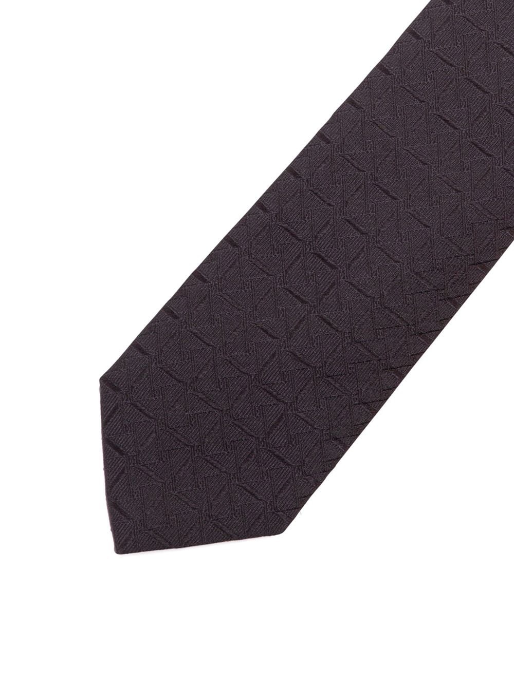 patterned jacquard silk tie - 3