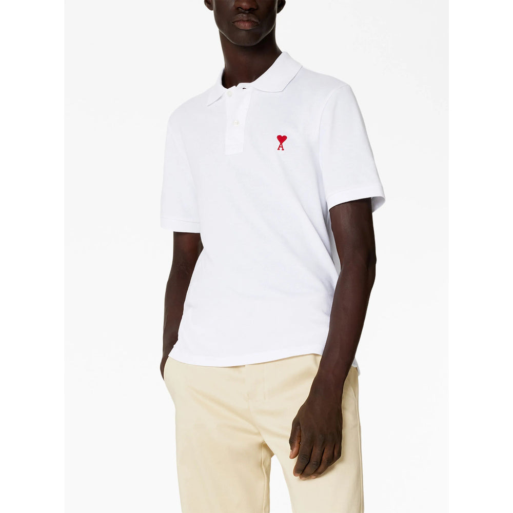 Ami Paris White Polo Shirts Men - 4