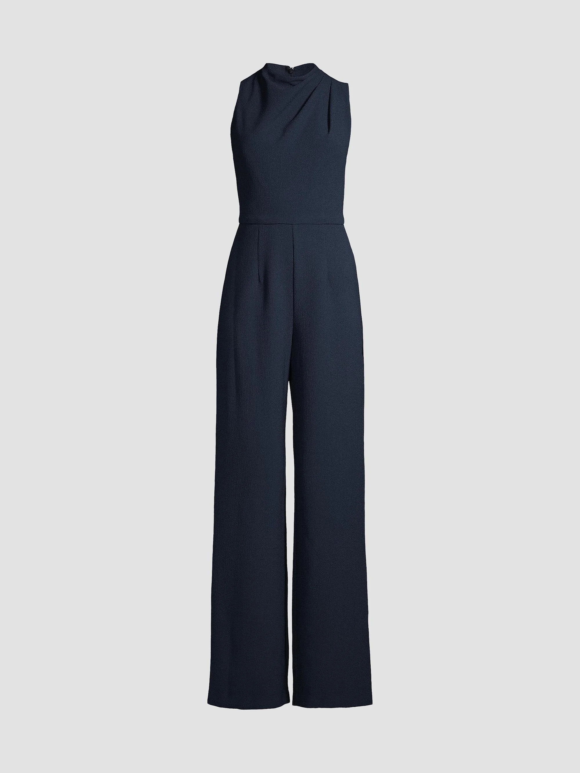 Women's Corinne Sleeveless Flared-Leg Jumpsuit - Bluestone - 1
