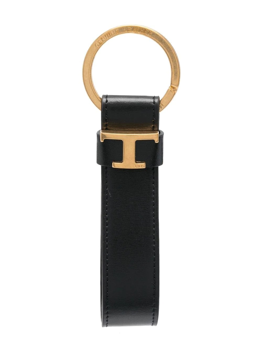 T-logo leather keychain - 1