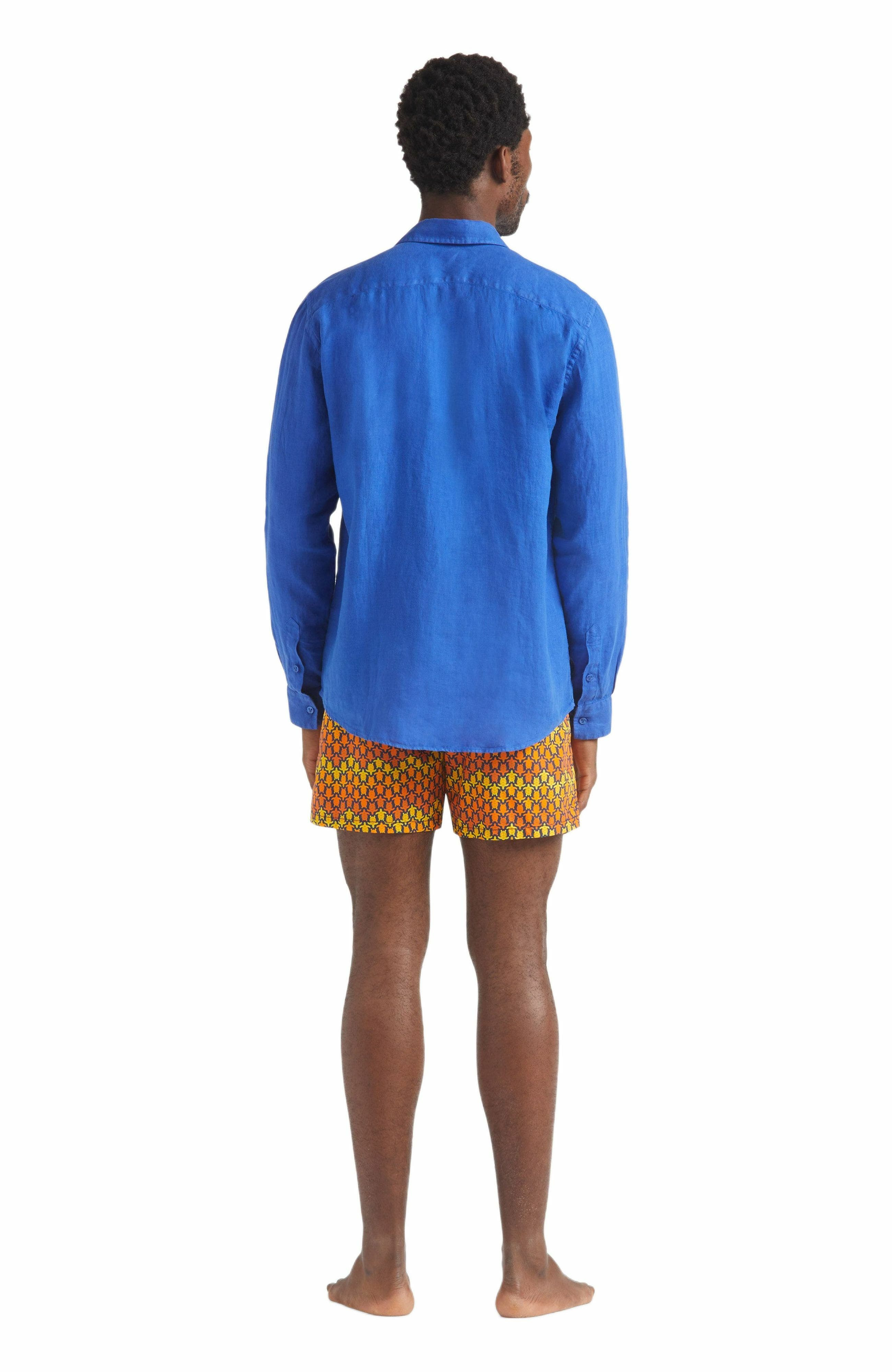 Vilebrequin Men's Solid Linen Shirt in Marrakech at Nordstrom - 4