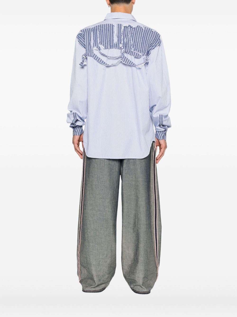 striped patch-pocket shirt - 4