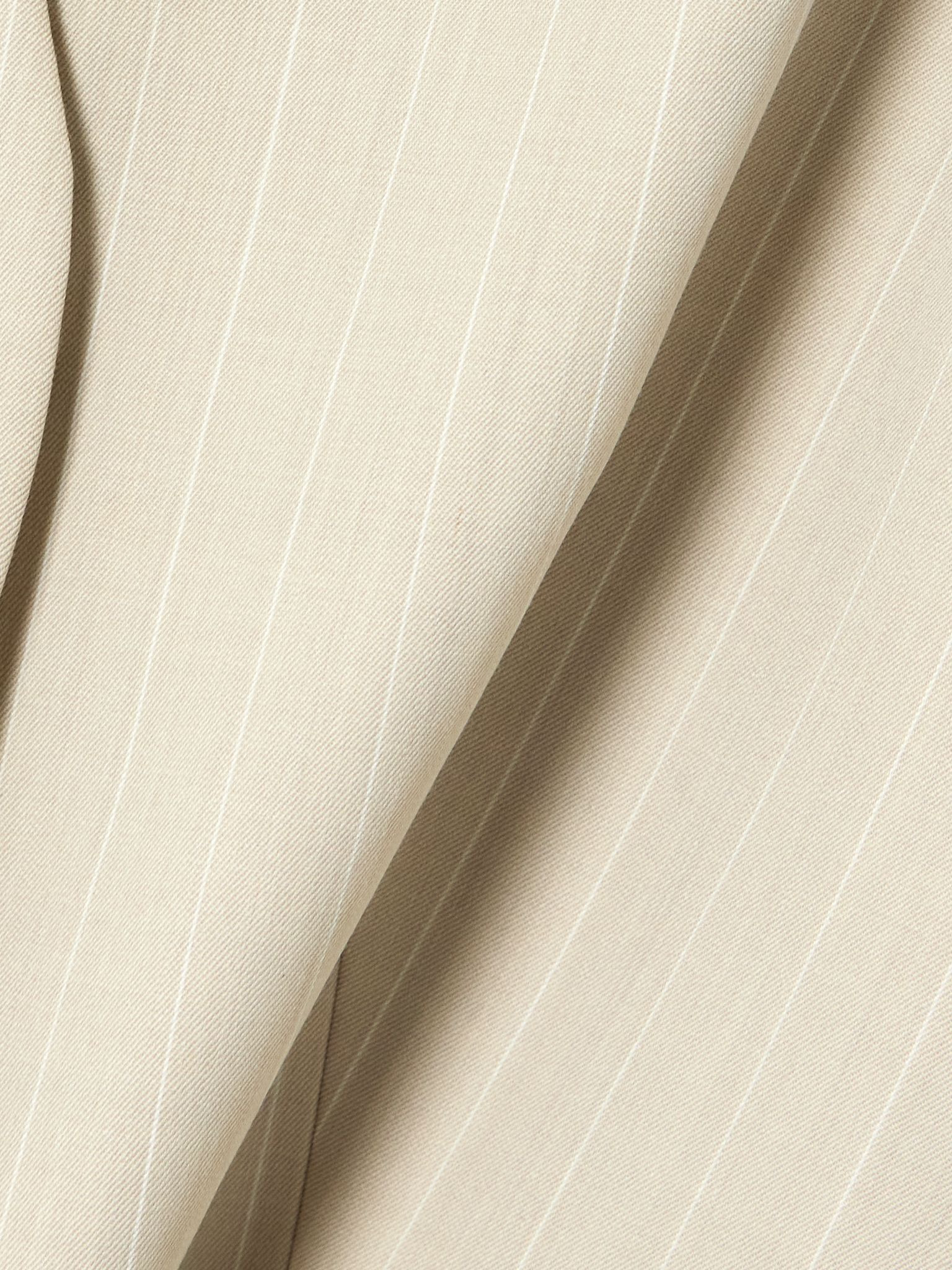 Pinstriped wool-blend twill vest Beige - 5