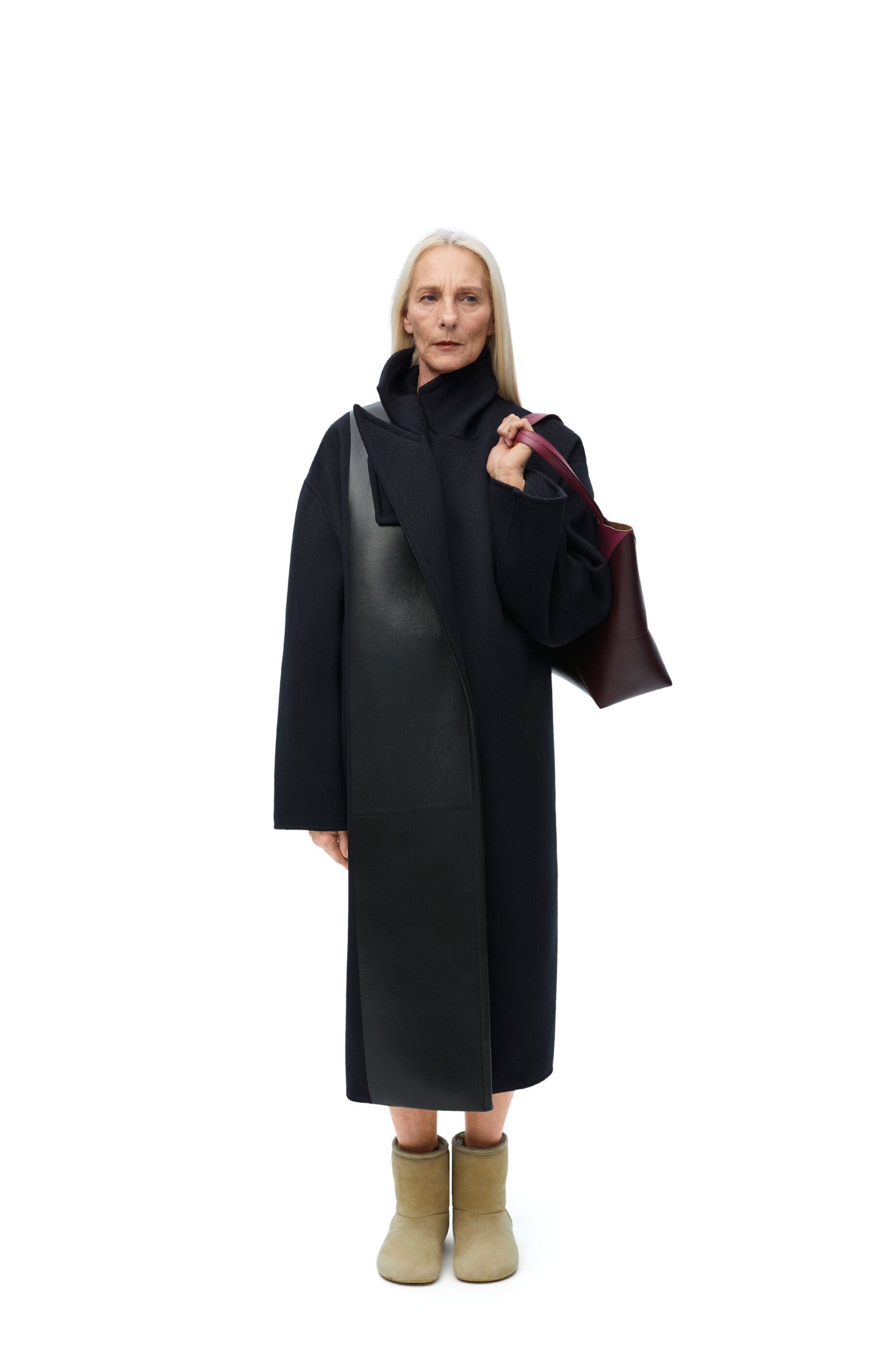 Coat in wool and lambskin - 2