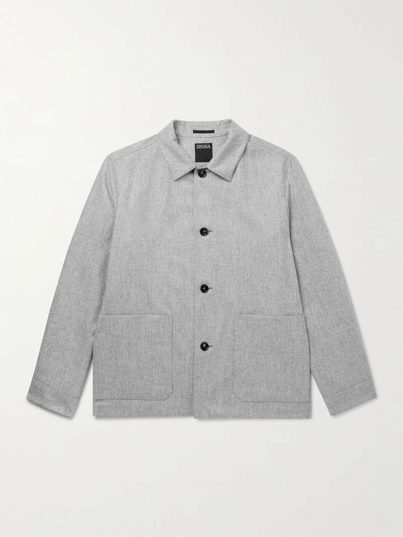 Brushed-Wool Chore Jacket Gray 1