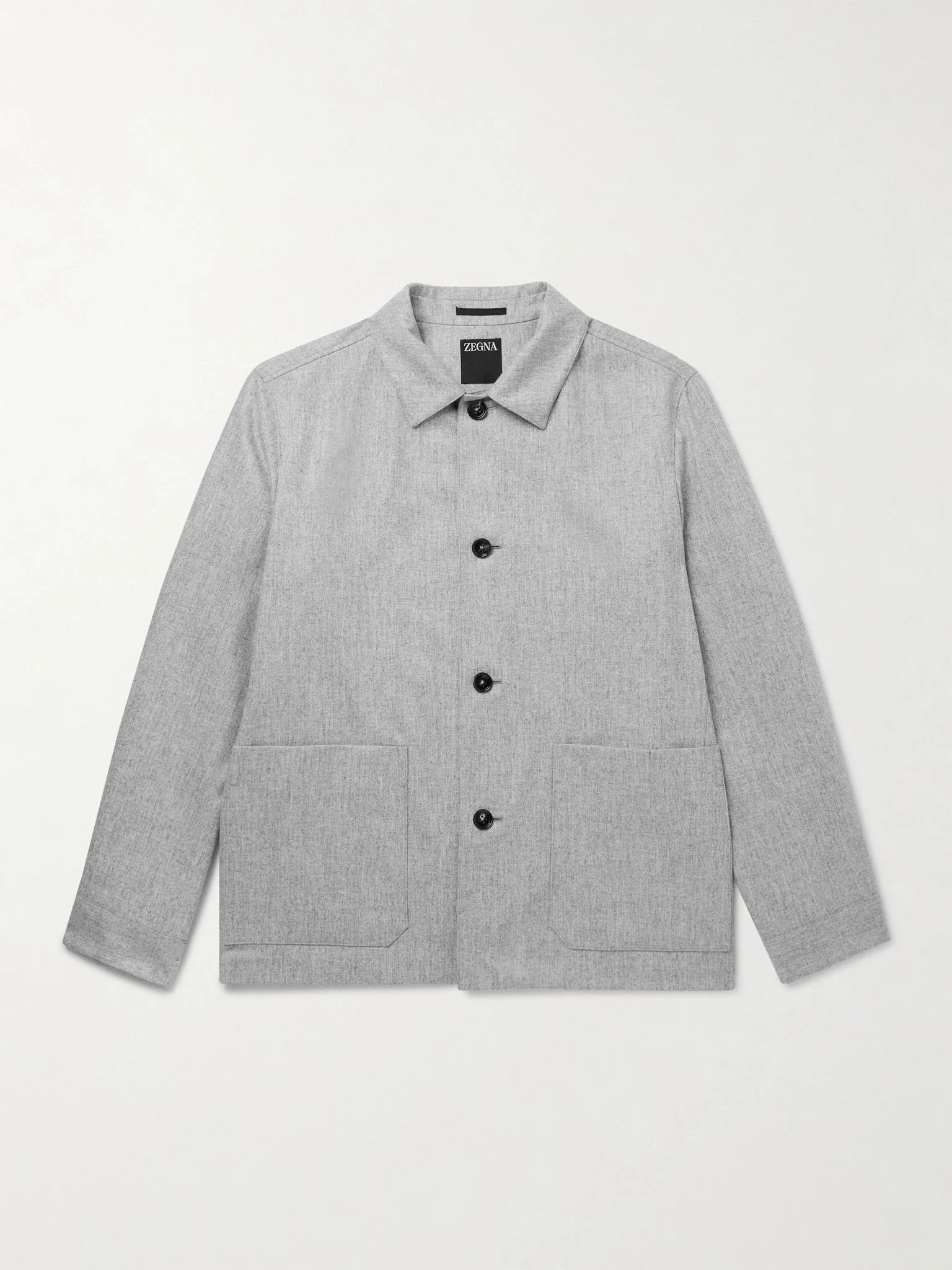 Brushed-Wool Chore Jacket Gray - 1