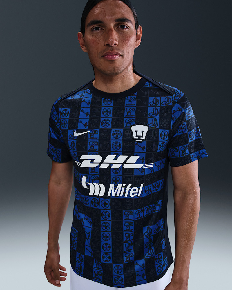 Pumas UNAM Academy Pro Men's Nike Dri-FIT Soccer Pre-Match Short-Sleeve Top 1