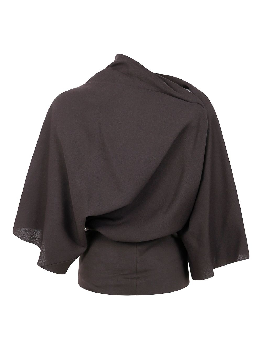 draped cowl-neck top - 1