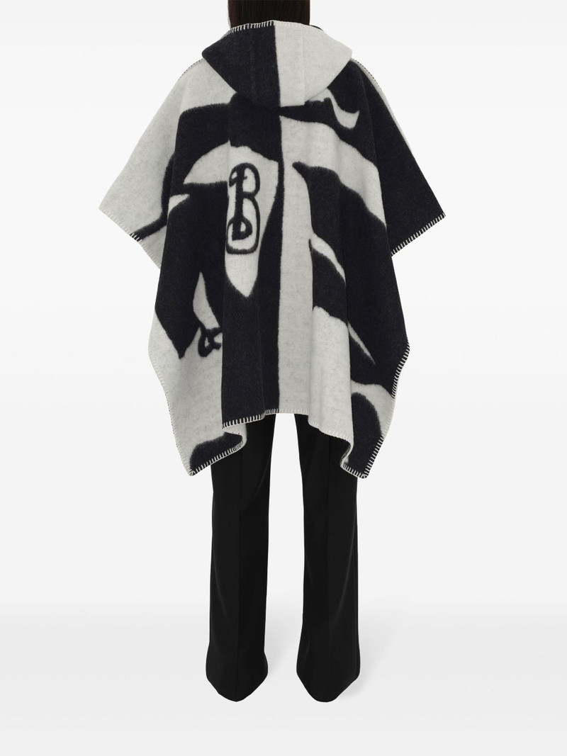 logo hooded poncho 4