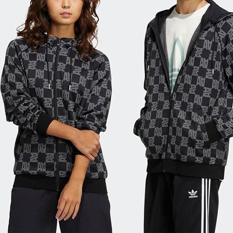 adidas Monogram Jacket 'Black White' HR3435 - 5
