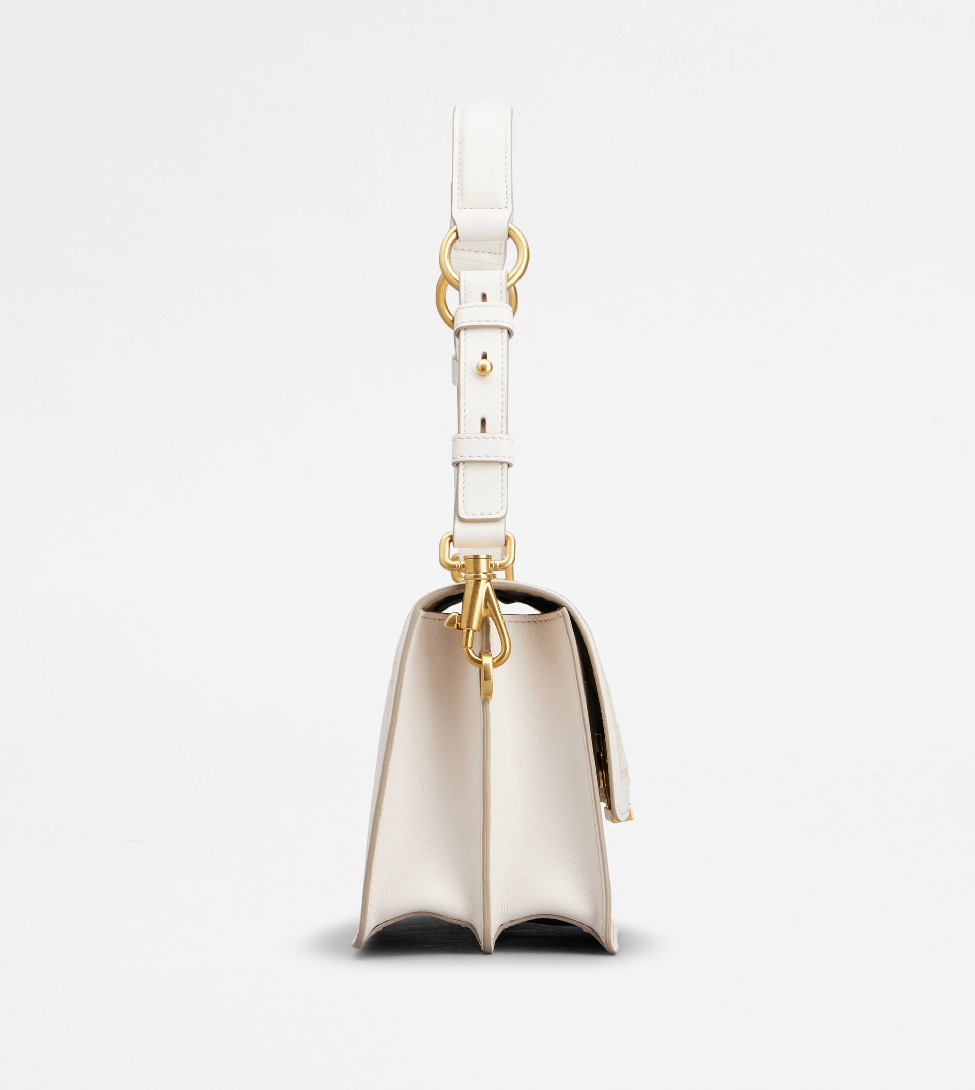 T TIMELESS SHOULDER BAG IN LEATHER MINI - WHITE - 4