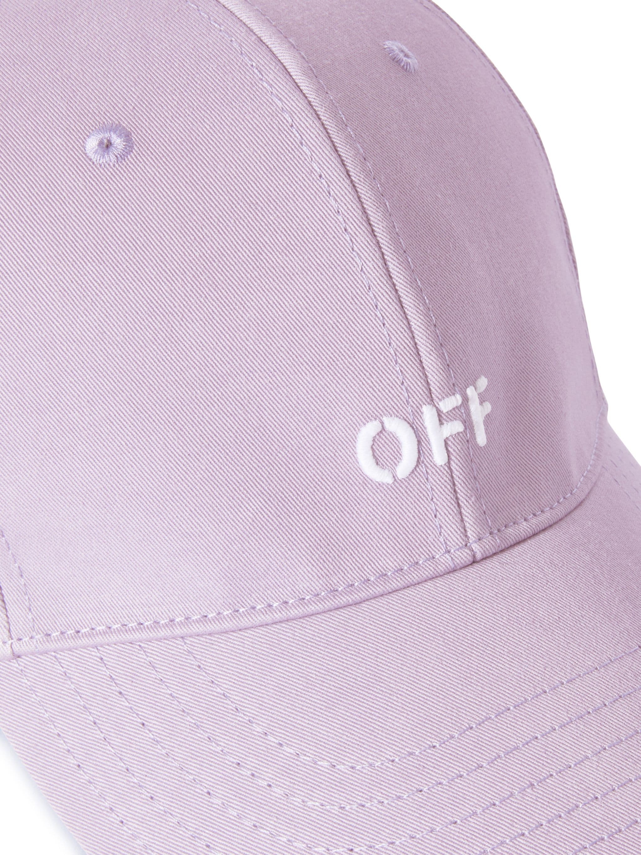 Drill Off Stamp Baseball Cap Lilac Whit - 3