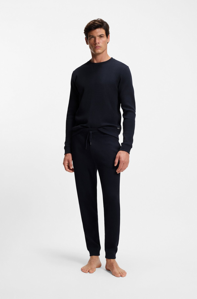 BOSS WAFFLE-TEXTURE SWEATSHIRT IN A COTTON BLEND outlook